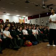 Ashby School visit from basketball star